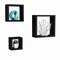 Hastings Home Floating Shelves, Cube Wall Set with Hidden Brackets, 3 Sizes to Display Decor, Books, Photos, (Black 484899FEC - alternate 3